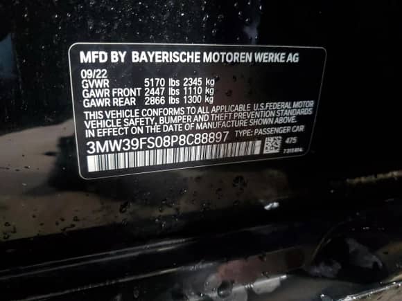 2023 BMW 3 Series 330e xDrive z VIN 3MW39FS08P8C88897, wystawiony jako Copart lot #51423425 z przebiegiem 16 163 mil mil oraz Szkoda całkowita • Salvage title. Historia ofert i sprzedaży dostępna na DreamBid. Obrazek 12.