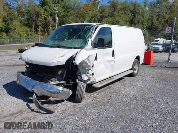 2020 Chevrolet Express Cargo with VIN 1GCWGAFGXL1175838, listed as a IAAI auction lot 43331891 with Not provided miles and . Bid and sale history available at DreamBid. Image 2.