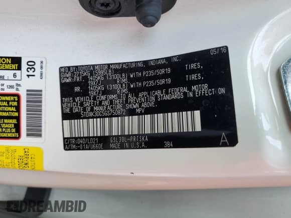 2016 Toyota Sienna SE with VIN 5TDXK3DC5GS750872, listed as a Copart auction lot 72089655 with 103,642 mi miles and Salvage title. Bid and sale history available at DreamBid. Image 14.