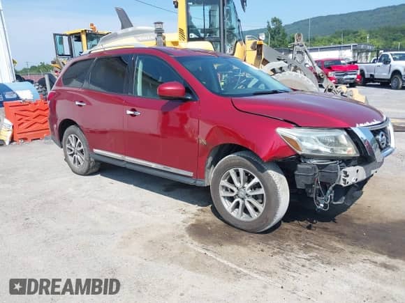 2013 Nissan Pathfinder SL with VIN 5N1AR2MM1DC631813, listed as a IAAI auction lot 42912893 with 243,726 mi miles and . Bid and sale history available at DreamBid. Image 1.