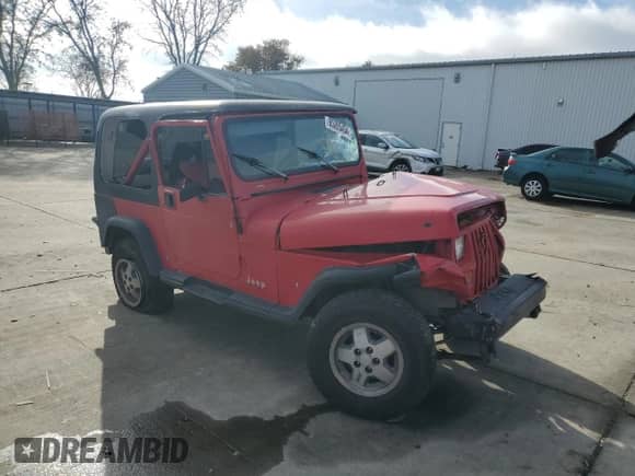 1991 Jeep Wrangler with VIN 2J4FY19P5MJ107624, listed as a Copart auction lot 85265454 with 294,655 mi miles and Salvage title. Bid and sale history available at DreamBid. Image 4.