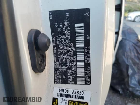 2010 Toyota Sienna XLE с VIN 5TDDK4CC8AS031049, выставлен на аукционе Copart как лот 80094555 с пробегом 200 309 миль миль и Списание • Salvage title. История ставок и продаж доступна на DreamBid. Изображение 13.