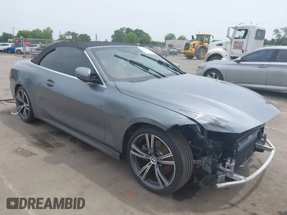 2022 BMW 4 Series 430i z VIN WBA23AT09NCJ64044, wystawiony jako IAAI lot #42287407 z przebiegiem Nie podano mil oraz . Historia ofert i sprzedaży dostępna na DreamBid. Obrazek 1.