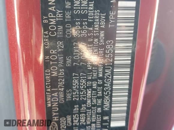 2021 Hyundai Kona Ultimate с VIN KM8K53AG2MU125583, выставлен на аукционе Copart как лот 89591845 с пробегом 128 946 миль миль и Чистый • Clean title. История ставок и продаж доступна на DreamBid. Изображение 13.