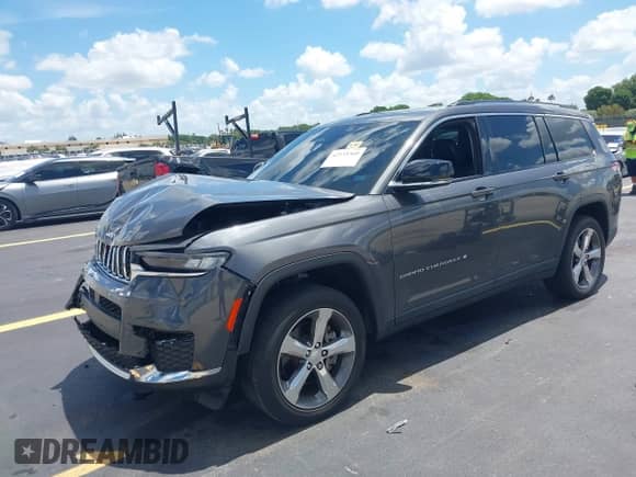 2021 Jeep Grand Cherokee Limited with VIN 1C4RJJBG5M8183603, listed as a IAAI auction lot 42533360 with 32,839 mi miles and . Bid and sale history available at DreamBid. Image 2.