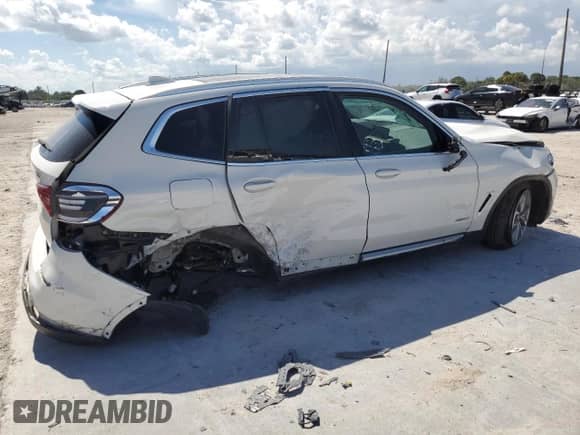 2018 BMW X3 xDrive30i с VIN 5UXTR9C50JLC73116, выставлен на аукционе Copart как лот 64649614 с пробегом 59 153 миль миль и На запчасти • Non repairable. История ставок и продаж доступна на DreamBid. Изображение 3.