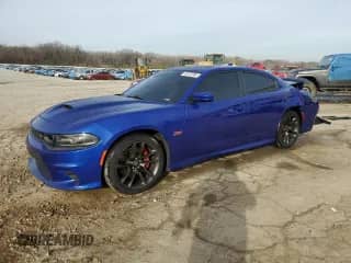 2021 Dodge Charger Scat Pack Widebody with VIN 2C3CDXGJ1MH518679, listed as a Copart auction lot 42812385 with 60,326 mi miles and Salvage title. Bid and sale history available at DreamBid. Image 1.