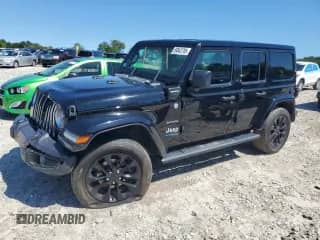 2021 Jeep Wrangler Unlimited Sahara with VIN 1C4JJXP69MW864259, listed as a Copart auction lot 69842705 with 36,936 mi miles and Salvage title. Bid and sale history available at DreamBid. Image 1.
