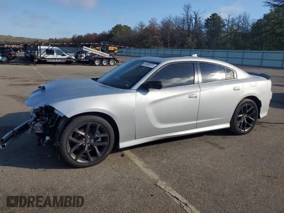 2021 Dodge Charger R/T with VIN 2C3CDXCT7MH632872, listed as a Copart auction lot 81930255 with 38,405 mi miles and Salvage title. Bid and sale history available at DreamBid. Image 1.