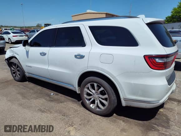 2016 Dodge Durango Citadel Anodized Platinum with VIN 1C4SDJET8GC403562, listed as a Copart auction lot 53485744 with 140,731 mi miles and Salvage title. Bid and sale history available at DreamBid. Image 2.