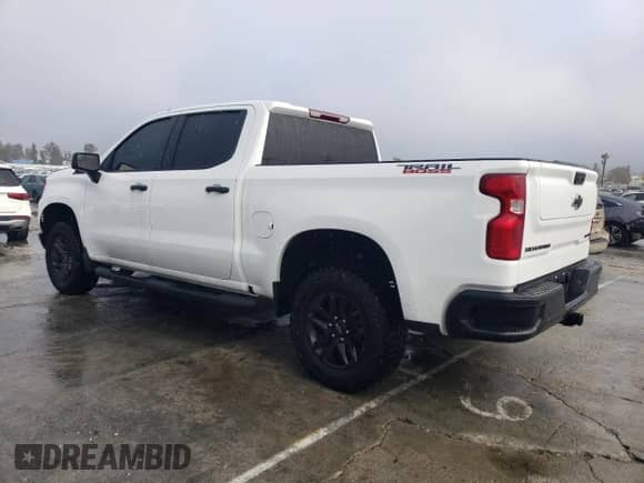 2024 Chevrolet Silverado 1500 Custom Trail Boss with VIN 3GCPDCEK1RG233344, listed as a Copart auction lot 44250765 with 5,906 mi miles and Salvage title. Bid and sale history available at DreamBid. Image 2.