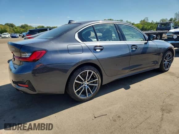 2021 BMW 3 Series 330i xDrive with VIN 3MW5R7J07M8B61568, listed as a Copart auction lot 80243205 with 96,767 mi miles and Salvage title. Bid and sale history available at DreamBid. Image 3.