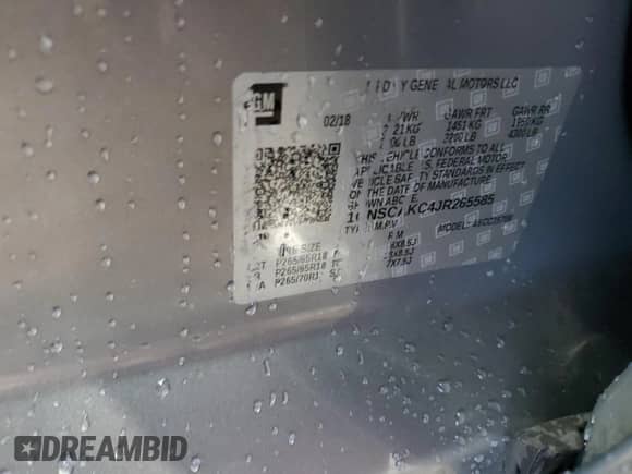 2018 Chevrolet Tahoe LS с VIN 1GNSCAKC4JR265585, выставлен на аукционе Copart как лот 55959825 с пробегом 122 399 миль миль и Списание • Salvage title. История ставок и продаж доступна на DreamBid. Изображение 13.