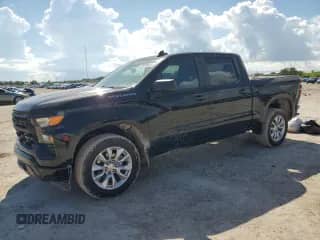 2022 Chevrolet Silverado 1500 Custom with VIN 3GCPABEK1NG639590, listed as a Copart auction lot 80809655 with 25,650 mi miles and Non repairable. Bid and sale history available at DreamBid. Image 1.