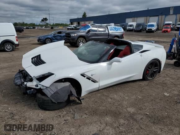 2016 Chevrolet Corvette 1LT with VIN 1G1YB2D72G5103197, listed as a Copart auction lot 56935455 with 26,201 mi miles and Salvage title. Bid and sale history available at DreamBid. Image 1.