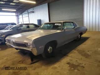 1968 Chevrolet Impala z VIN 164478C112689, wystawiony jako Copart lot #84973864 z przebiegiem 59 255 mil mil oraz Czysty tytuł • Clean title. Historia ofert i sprzedaży dostępna na DreamBid. Obrazek 1.