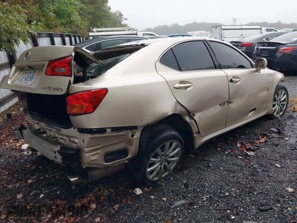 2006 Lexus IS 250 с VIN JTHCK262562002169, выставлен на аукционе IAAI как лот 42817126 с пробегом Не указан миль и . История ставок и продаж доступна на DreamBid. Изображение 4.