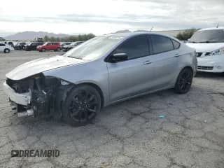 2016 Dodge Dart SXT Sport Blacktop with VIN 1C3CDFFA9GD821982, listed as a Copart auction lot 58868235 with 126,490 mi miles and Salvage title. Bid and sale history available at DreamBid. Image 1.