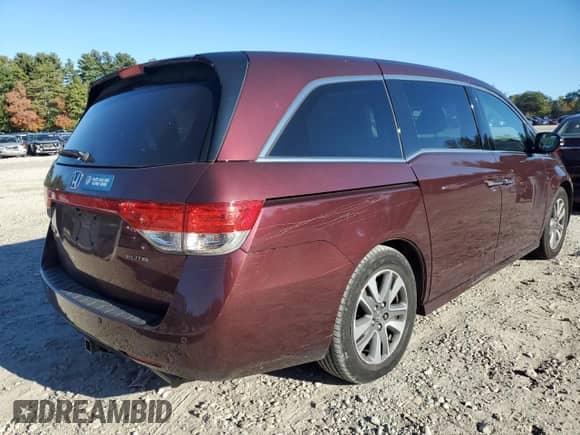 2015 Honda Odyssey Touring Elite с VIN 5FNRL5H95FB108770, выставлен на аукционе Copart как лот 86155335 с пробегом 60 872 миль миль и Чистый • Clean title. История ставок и продаж доступна на DreamBid. Изображение 3.