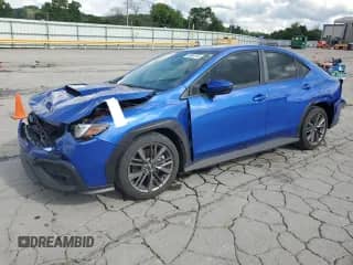 2023 Subaru WRX with VIN JF1VBAA60P9807316, listed as a Copart auction lot 59049745 with 14,877 mi miles and Salvage title. Bid and sale history available at DreamBid. Image 1.