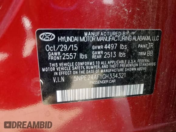 2016 Hyundai Sonata SE z VIN 5NPE24AF1GH334321, wystawiony jako Copart lot #69462965 z przebiegiem 129 464 mil mil oraz Szkoda całkowita • Salvage title. Historia ofert i sprzedaży dostępna na DreamBid. Obrazek 12.