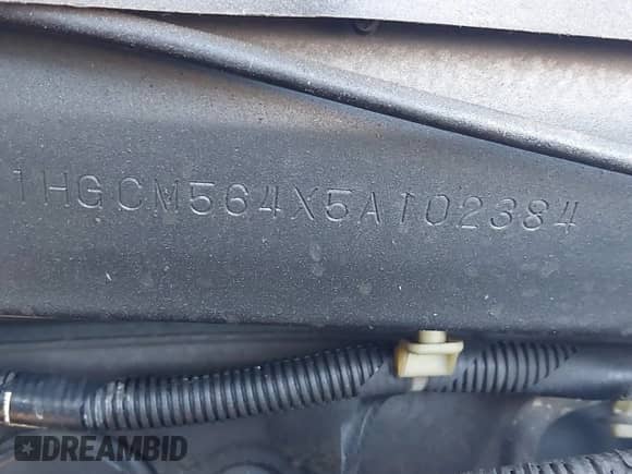 2005 Honda Accord LX с VIN 1HGCM564X5A102384, выставлен на аукционе IAAI как лот 43237829 с пробегом 271 967 миль миль и . История ставок и продаж доступна на DreamBid. Изображение 9.