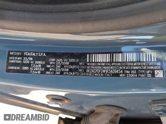 2024 Dodge Hornet R/T Plus с VIN ZACPDFDW1R3A09454, выставлен на аукционе IAAI как лот 42102576 с пробегом 12 720 миль миль и . История ставок и продаж доступна на DreamBid. Изображение 9.