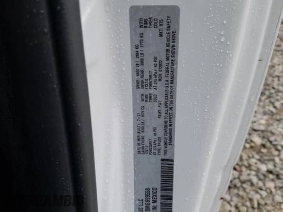 2021 Ram 1500 Tradesman с VIN 3C6JR6DT0MG699558, выставлен на аукционе Copart как лот 55317644 с пробегом 41 454 миль миль и . История ставок и продаж доступна на DreamBid. Изображение 12.