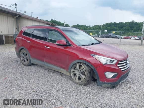 2014 Hyundai Santa Fe GLS with VIN KM8SR4HF6EU081581, listed as a IAAI auction lot 42606461 with 114,529 mi miles and . Bid and sale history available at DreamBid. Image 1.