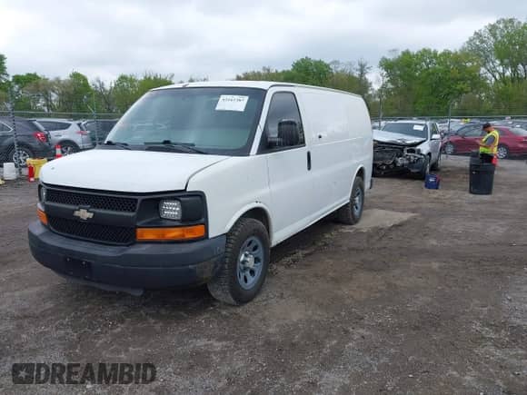 2010 Chevrolet Express Cargo with VIN 1GCUGADX0A1162118, listed as a IAAI auction lot 42162387 with 239,238 mi miles and . Bid and sale history available at DreamBid. Image 2.