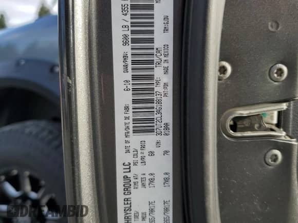 2010 Dodge 2500 Laramie z VIN 3D7UT2CL3AG188137, wystawiony jako Copart lot #85731555 z przebiegiem 149 078 mil mil oraz Szkoda całkowita • Salvage title. Historia ofert i sprzedaży dostępna na DreamBid. Obrazek 12.