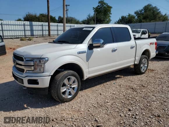 2019 Ford F-150 King Ranch with VIN 1FTEW1E40KFA14499, listed as a Copart auction lot 84593335 with 123,399 mi miles and Salvage title. Bid and sale history available at DreamBid. Image 1.