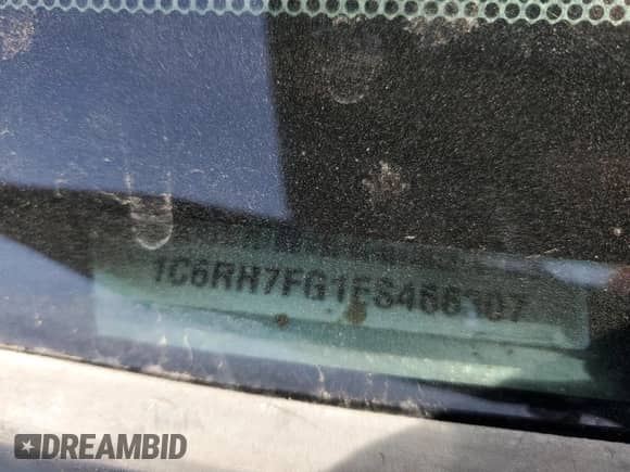 2014 Ram 1500 Tradesman with VIN 1C6RR7FG1ES466307, listed as a Copart auction lot 47203055 with 113,668 mi miles and Salvage title. Bid and sale history available at DreamBid. Image 14.