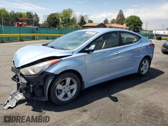 2013 Hyundai Elantra GLS with VIN KMHDH4AE0DU845243, listed as a Copart auction lot 67763355 with 116,077 mi miles and Salvage title. Bid and sale history available at DreamBid. Image 1.