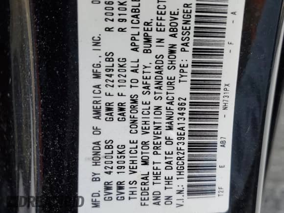 2014 Honda Accord LX с VIN 1HGCR2F39EA134962, выставлен на аукционе Copart как лот 90061945 с пробегом 107 377 миль миль и Списание • Salvage title. История ставок и продаж доступна на DreamBid. Изображение 13.