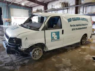 2014 Chevrolet Express Cargo with VIN 1GCSGAFX2E1150367, listed as a Copart auction lot 61915375 with 115,792 mi miles and Salvage title. Bid and sale history available at DreamBid. Image 1.