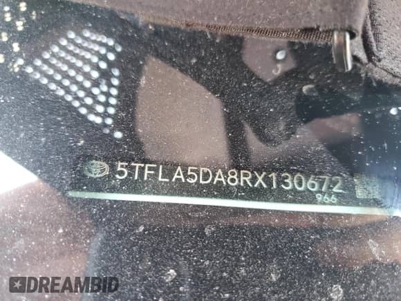 2024 Toyota Tundra SR5 with VIN 5TFLA5DA8RX130672, listed as a Copart auction lot 63569615 with 65,412 mi miles and Salvage title. Bid and sale history available at DreamBid. Image 12.