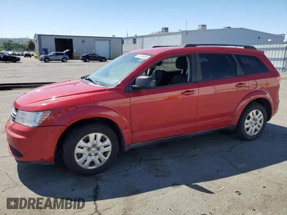 2016 Dodge Journey Canada Value with VIN 3C4PDCAB0GT218327, listed as a Copart auction lot 55763405 with 154,981 mi miles and Salvage title. Bid and sale history available at DreamBid. Image 1.