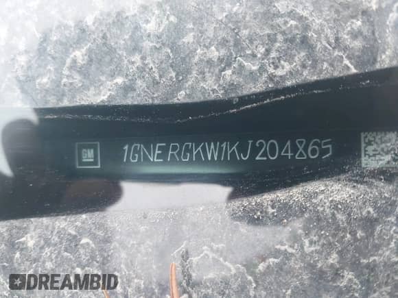 2019 Chevrolet Traverse LT Cloth с VIN 1GNERGKW1KJ204865, выставлен на аукционе IAAI как лот 43237255 с пробегом 148 238 миль миль и . История ставок и продаж доступна на DreamBid. Изображение 9.