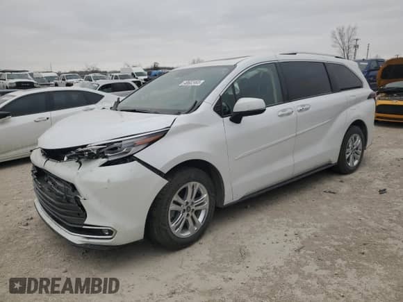 2023 Toyota Sienna Platinum с VIN 5TDESKFC5PS098477, выставлен на аукционе Copart как лот 49602465 с пробегом 51 258 миль миль и Списание • Salvage title. История ставок и продаж доступна на DreamBid. Изображение 1.