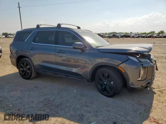 2024 Hyundai Palisade XRT with VIN KM8R3DGE7RU736927, listed as a Copart auction lot 80652495 with 25,295 mi miles and Salvage title. Bid and sale history available at DreamBid. Image 4.