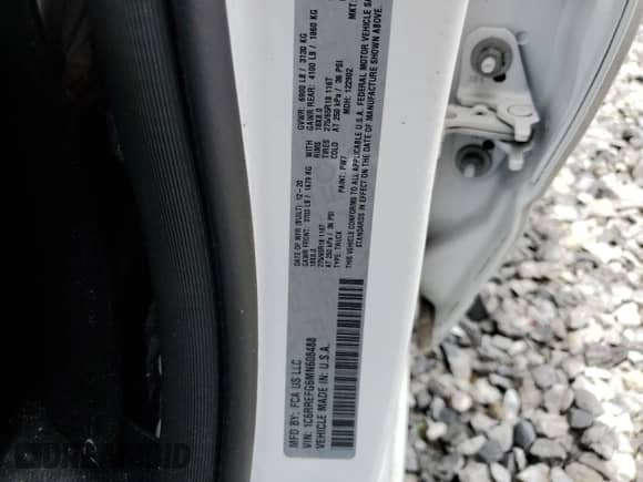 2021 Ram 1500 Big Horn z VIN 1C6RREFG6MN608488, wystawiony jako Copart lot #57647325 z przebiegiem Nie podano mil oraz Szkoda całkowita • Salvage title. Historia ofert i sprzedaży dostępna na DreamBid. Obrazek 12.