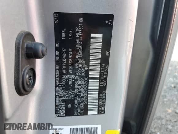 2015 Toyota Sienna XLE z VIN 5TDYK3DC1FS669886, wystawiony jako Copart lot #81678915 z przebiegiem 173 178 mil mil oraz Szkoda całkowita • Salvage title. Historia ofert i sprzedaży dostępna na DreamBid. Obrazek 13.