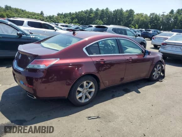 2012 Acura TL Auto with VIN 19UUA8F26CA039942, listed as a Copart auction lot 66697905 with 152,210 mi miles and Salvage title. Bid and sale history available at DreamBid. Image 3.