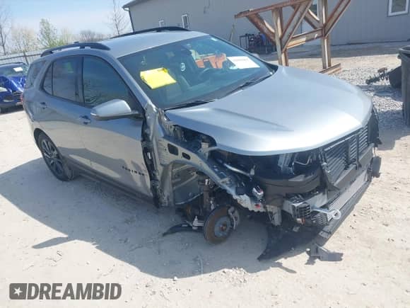 2024 Chevrolet Equinox RS with VIN 3GNAXWEG6RS202721, listed as a IAAI auction lot 42003065 with 9,340 mi miles and . Bid and sale history available at DreamBid. Image 1.