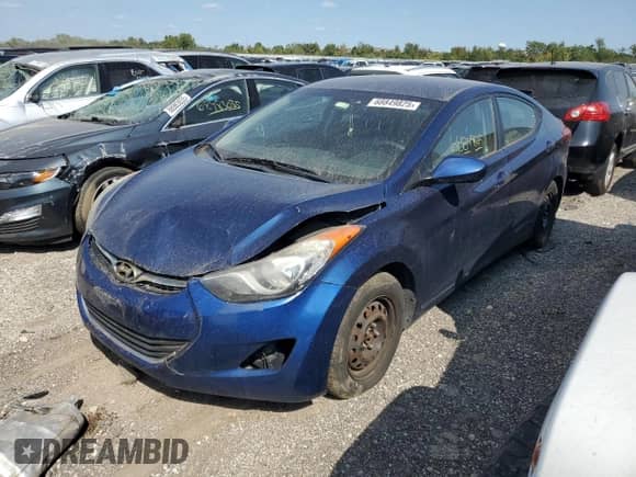 2013 Hyundai Elantra GLS с VIN KMHDH4AEXDU873406, выставлен на аукционе Copart как лот 68849825 с пробегом 161 061 миль миль и Списание • Salvage title. История ставок и продаж доступна на DreamBid. Изображение 1.