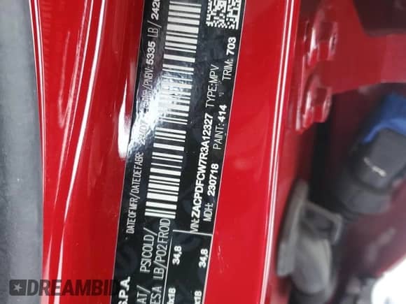 2024 Dodge Hornet R/T z VIN ZACPDFCW7R3A12327, wystawiony jako Copart lot #45739315 z przebiegiem 1 553 mil mil oraz Szkoda całkowita • Salvage title. Historia ofert i sprzedaży dostępna na DreamBid. Obrazek 12.