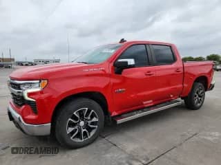 2022 Chevrolet Silverado 1500 LT with VIN 1GCPACEK8NZ624395, listed as a Copart auction lot 89496535 with 48,537 mi miles and Salvage title. Bid and sale history available at DreamBid. Image 1.