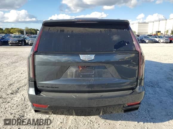 2021 Cadillac Escalade ESV Sport with VIN 1GYS4PKL7MR412196, listed as a Copart auction lot 46422775 with 27,096 mi miles and Salvage title. Bid and sale history available at DreamBid. Image 6.