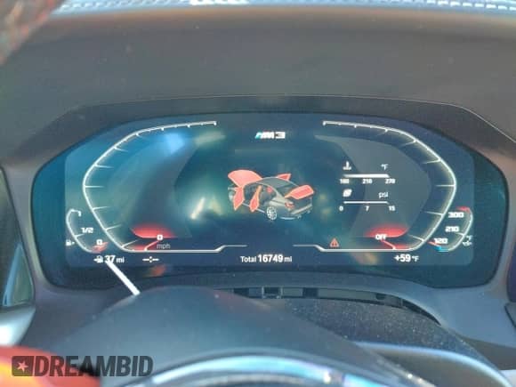 2021 BMW M3 с VIN WBS53AY01MFK81180, выставлен на аукционе Copart как лот 72774513 с пробегом 16 749 миль миль и Списание • Salvage title. История ставок и продаж доступна на DreamBid. Изображение 9.